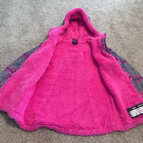 ZeroXposur Plaid Jacket Heather Full Zip Long Sleeved Hooded Girls Size 10/12 - Picture 2 of 7